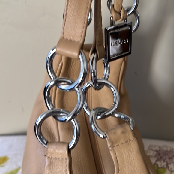 Leather bag silver hardware/ ink marks - Picture 3 of 10